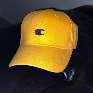 Yellow champion hat